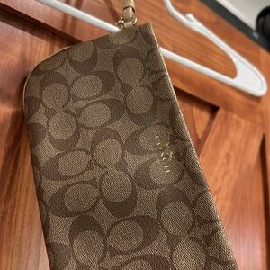 Coach Tan Signature Wristlet